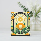 Herfst - Art Deco - AI Feestdagenkaart (Staand voorkant)