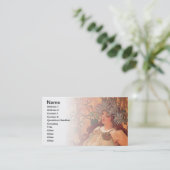 Herfst Art Nouveau door Alphonse Mucha Visitekaartje (Staand voorkant)