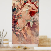 Herfst Art Nouveau-schilderij van Alphonse Mucha Poster (Keuken)