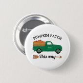 Herfst Art Pompoen Patch Oud  Boerderij Truck Art Ronde Button 5,7 Cm (Voorkant /achterkant)