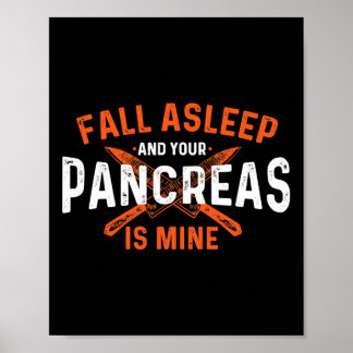 Herfst Aslapen en uw alvleesklier zijn mijn diabet Poster