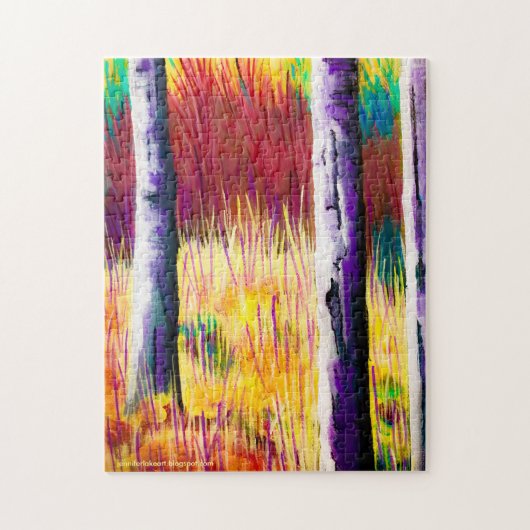 Herfst Aspen Abstract Puzzle Legpuzzel (Verticaal)