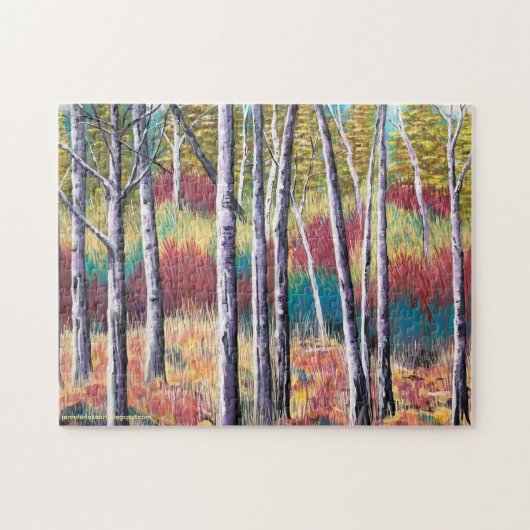 Herfst Aspen Abstract Puzzle Legpuzzel (Horizontaal)