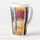 Herfst Aspen Abstracte latte Mok (Rechterhoek)