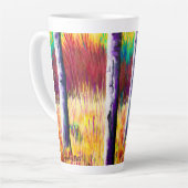 Herfst Aspen Abstracte latte Mok (Linkerhoek)