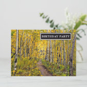 Herfst Aspen-boombos (Staand voorkant)