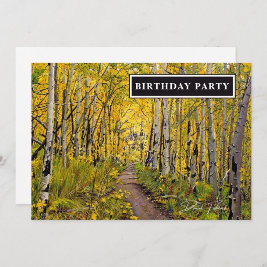 Herfst Aspen-boombos (Voorkant / Achterkant)