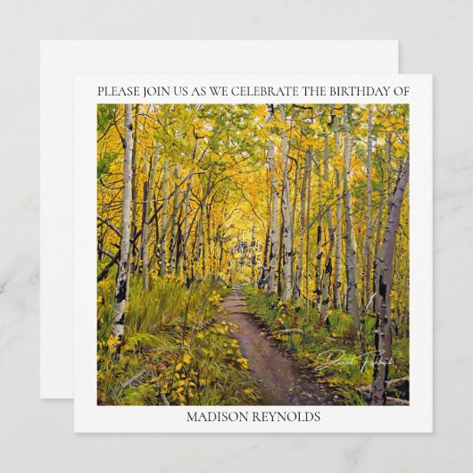 Herfst Aspen-boombos Kaart (Voorkant / Achterkant)