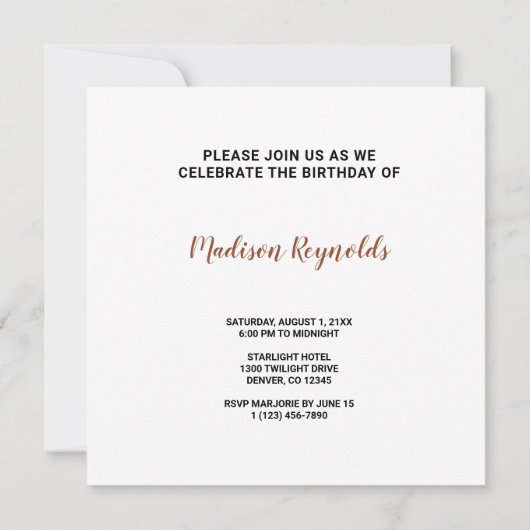 Herfst Aspen-boombos Kaart (Achterkant)