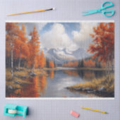 Herfst Aspen bos en bergen landschap Tissuepapier (Craft)