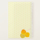 Herfst Aspen Cluster op Oranje Polka Dot Pattern Planner (Achterkant)