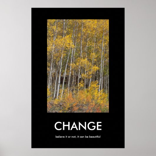 Herfst Aspen Grove CHANGE Inspiration Poster (Voorkant)
