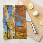 Herfst Aspen Natuur foto © Sandy Long Theedoek (Quarter Fold)