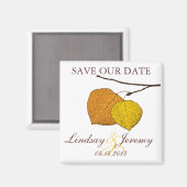 Herfst Aspen Paar Save the Date Magnet (Voorkant / Achterkant)