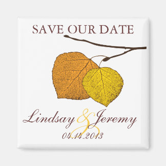 Herfst Aspen Paar Save the Date Magnet