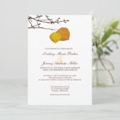 Herfst Aspen Pair huwelijksuitnodiging Kaart (Staand voorkant)