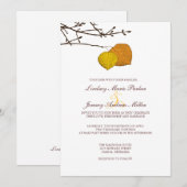 Herfst Aspen Pair huwelijksuitnodiging Kaart (Voorkant / Achterkant)