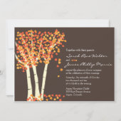 Herfst Aspen Tree Wedding Invitation Kaart (Voorkant)