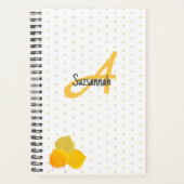 Herfst Aspens Bladeren & Monogram Polka Dot Patroo Planner (Voorkant)