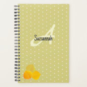 Herfst Aspens Bladeren & Monogram Polka Dot Patroo Planner (Voorkant)