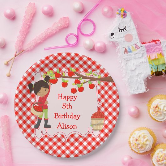 Herfst Autumn Apple die Afrikaans-Amerikaans schop Papieren Bordje (Feest)