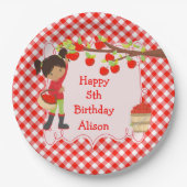 Herfst Autumn Apple die Afrikaans-Amerikaans schop Papieren Bordje (Voorkant)