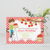 Herfst Autumn Apple Picking Brunette Birthday Kaart (Staand voorkant)