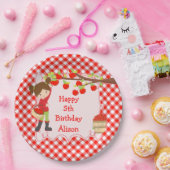 Herfst Autumn Apple Picking Brunette Birthday Part Papieren Bordje (Feest)