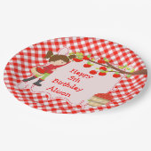 Herfst Autumn Apple Picking Brunette Birthday Part Papieren Bordje (Gekanteld)