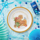 Herfst Autumn Apples, Cider, Apple Pie, Coffee Papieren Bordje (Feest)