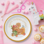 Herfst Autumn Apples, Cider, Apple Pie, Coffee Papieren Bordje (Feest)