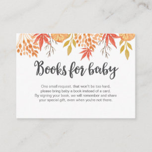 Herfst Autumn Book Request Baby shower Insert Card Informatiekaartje