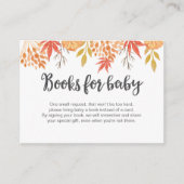 Herfst Autumn Book Request Baby shower Insert Card Informatiekaartje (Voorkant)
