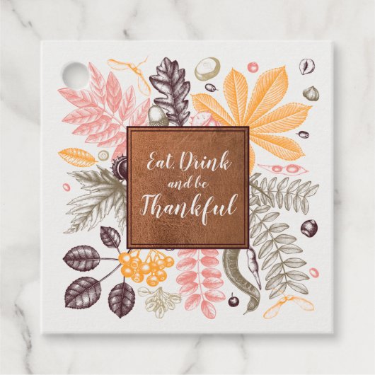 Herfst Autumn Botanicals bedankt Bedankjes Labels (Voorkant)