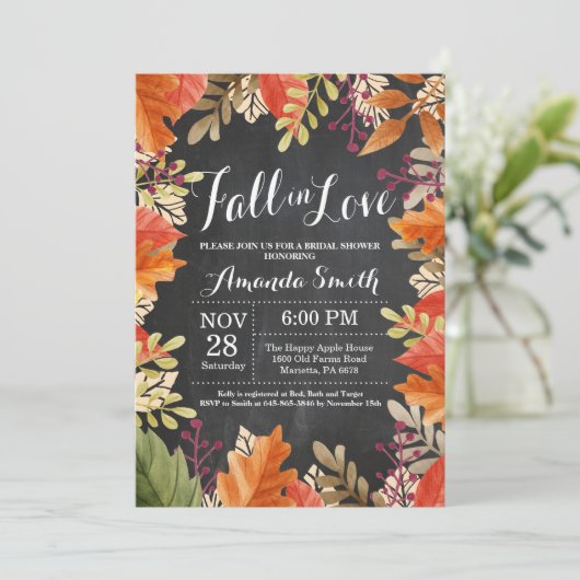 Herfst Autumn Bridal Shower Kaart (Staand voorkant)