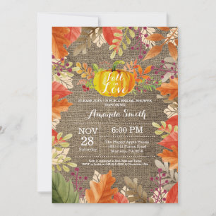 Herfst Autumn Bridal Shower Kaart