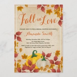 Herfst Autumn Bridal Shower-uitnodiging Kaart