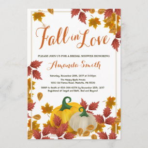 Herfst Autumn Bridal Shower-uitnodiging Kaart
