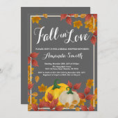Herfst Autumn Bridal Shower-uitnodiging Kaart (Voorkant / Achterkant)