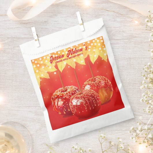 Herfst Autumn Candided Apple Party Bedankzakje (Geknipt)