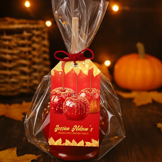Herfst Autumn Candided Apple Party Cadeaulabel