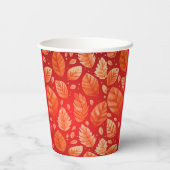 Herfst Autumn Candided Apple Party Papieren Bekers (Achterkant)