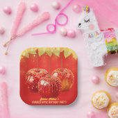 Herfst Autumn Candided Apple Party Papieren Bordje (Feest)