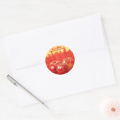 Herfst Autumn Candided Apple Party Ronde Sticker (Envelop)