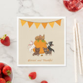 Herfst Autumn Chihuahua Thanksgiving Napkins Servet (Insitu)