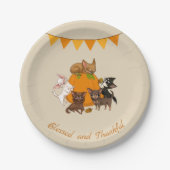 Herfst Autumn Chihuahua Thanksgiving Papieren Bord (Voorkant)