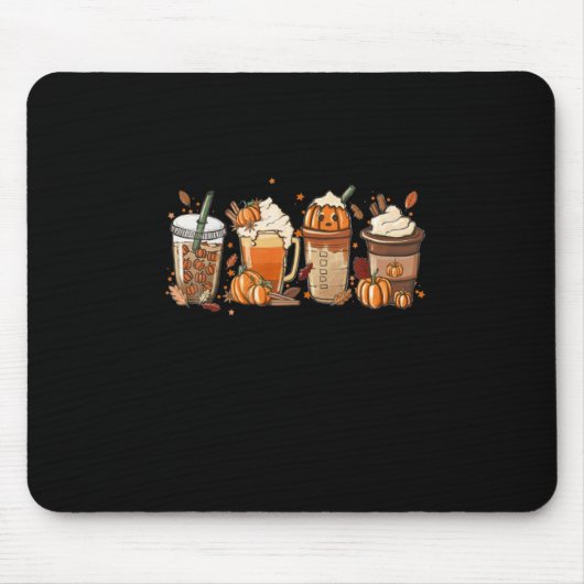 Herfst Autumn Coffee Thanksgiving Pumpkin Hallowee Muismat (Voorkant)
