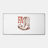 Herfst Autumn Cowgirl Pumpkin Bureaumat (Voorkant)