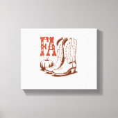 Herfst Autumn Cowgirl Pumpkin Canvas Afdruk (Voorkant)