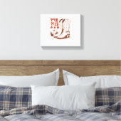 Herfst Autumn Cowgirl Pumpkin Canvas Afdruk (Insitu (Slaapkamer))
